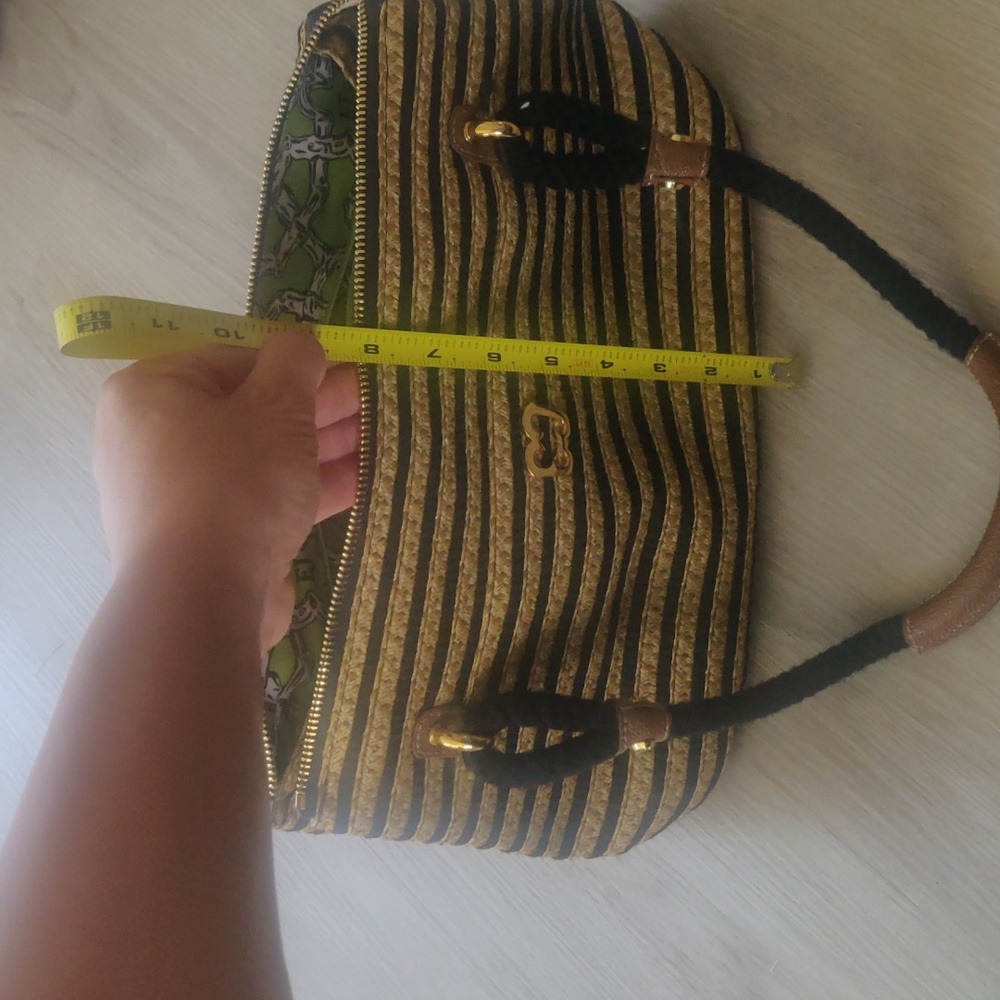 Eric Javits New YorkNautical Braid Squishee straw two tone Handbag Vintage Y2K - Picture 11 of 14